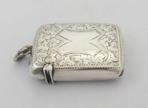 VICTORIAN SILVER VESTA CASE BIRMINGHAM 1897 - ADDITIONAL PHOTO 2