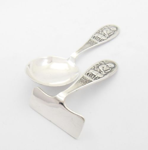 SILVER SPOON PUSHER NURSERY CHRISTENING SET CHESTER 1956 - ADDITIONAL PHOTO 8