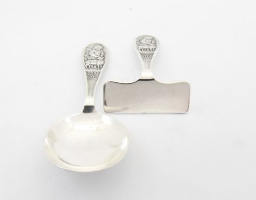 SILVER SPOON PUSHER NURSERY CHRISTENING SET CHESTER 1956 - ADDITIONAL PHOTO 9