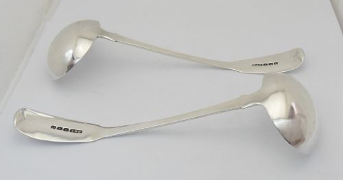 RARE PAIR OF SCOTTISH PROVINCIAL SILVER LADLES ABERDEEN 1824 1891 - ADDITIONAL PHOTO 4
