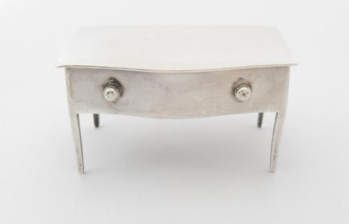 rare edwardian silver double stamp case holder in desk form - CATEGORY: ANTIQUE SILVER - DATED EDWARDIAN