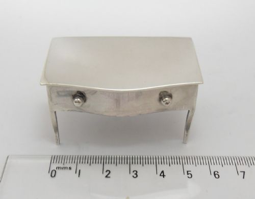 RARE EDWARDIAN SILVER DOUBLE STAMP CASE HOLDER IN DESK FORM - ADDITIONAL PHOTO 10