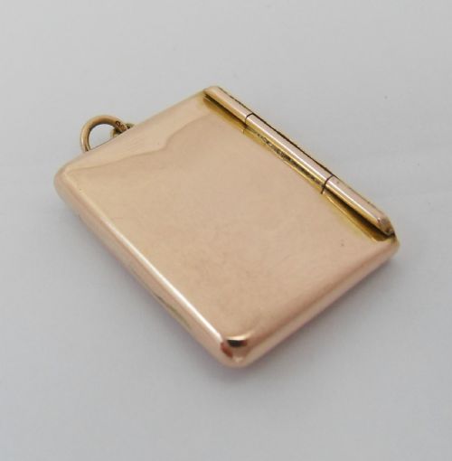 RARE 9CT GOLD EDWARDIAN STAMP CASE BIRMINGHAM 1907 - ADDITIONAL PHOTO 8