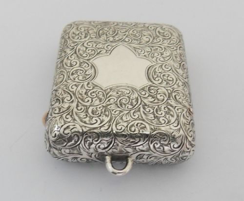 BEAUTIFUL HEAVY SILVER WITH GOLD DETAIL VESTA CASE CHESTER 1907 - ADDITIONAL PHOTO 2