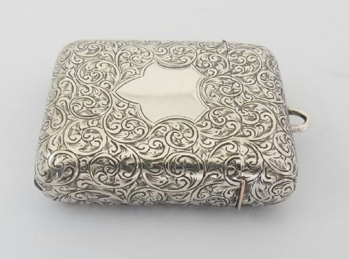 BEAUTIFUL HEAVY SILVER WITH GOLD DETAIL VESTA CASE CHESTER 1907 - ADDITIONAL PHOTO 3
