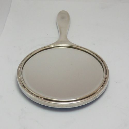 SUPERB SILVER GUILLOCHE ENAMEL HAND MIRROR LONDON 1931 - ADDITIONAL PHOTO 4
