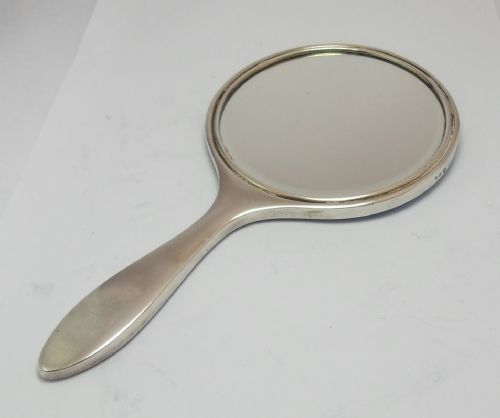 SUPERB SILVER GUILLOCHE ENAMEL HAND MIRROR LONDON 1931 - ADDITIONAL PHOTO 6