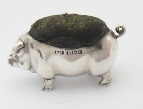EDWARDIAN SILVER PIN CUSHION BIRMINGHAM 1904 - ADDITIONAL PHOTO 7