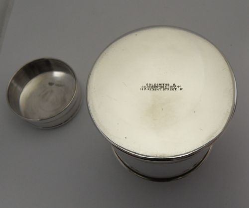 FINE SILVER TEA CADDY GOLDSMITHS SILVERSMITHS LONDON 1911 - ADDITIONAL PHOTO 7