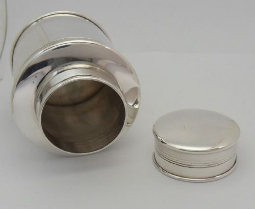 FINE SILVER TEA CADDY GOLDSMITHS SILVERSMITHS LONDON 1911 - ADDITIONAL PHOTO 9