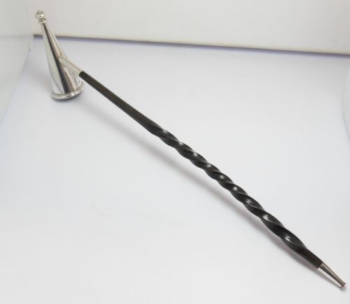 VICTORIAN SILVER BALEEN CANDLE SNUFFER LONDON 1855 - ADDITIONAL PHOTO 2