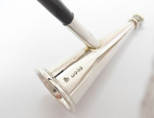 VICTORIAN SILVER BALEEN CANDLE SNUFFER LONDON 1855 - ADDITIONAL PHOTO 6