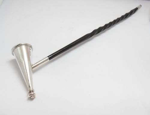 VICTORIAN SILVER BALEEN CANDLE SNUFFER LONDON 1855 - ADDITIONAL PHOTO 7