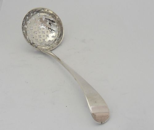 superb georgian silver sugar sifter spoon london 1800 - CATEGORY: ANTIQUE SILVER - DATED GEORGIAN