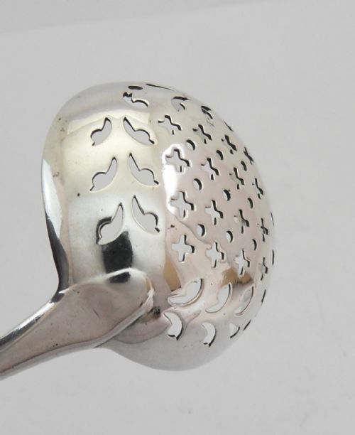 SUPERB GEORGIAN SILVER SUGAR SIFTER SPOON LONDON 1800 - ADDITIONAL PHOTO 8