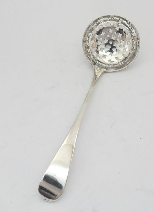 SUPERB GEORGIAN SILVER SUGAR SIFTER SPOON LONDON 1800 - ADDITIONAL PHOTO 10