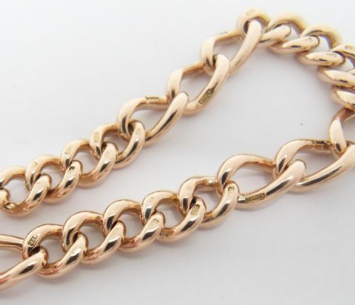 EDWARDIAN 9CT ROSE GOLD HEART CLASP BRACELET - ADDITIONAL PHOTO 5
