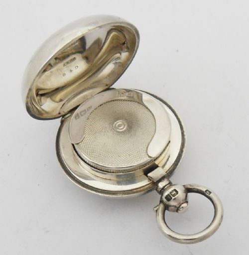 EDWARDIAN SILVER SINGLE SOVEREIGN CASE BIRMINGHAM 1909 - ADDITIONAL PHOTO 4