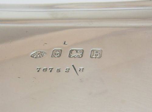 FINE SILVER SQUARE CARD TRAY BIRMINGHAM 1926 - ADDITIONAL PHOTO 4