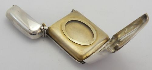 VICTORIAN SILVER VESTA WITH SECRET PHOTO LOCKET BY SAMPSON MORDAN - ADDITIONAL PHOTO 12
