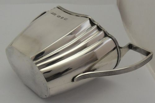 VICTORIAN FLUTED SILVER SUGAR BOWL BIRMINGHAM 1876 - ADDITIONAL PHOTO 4