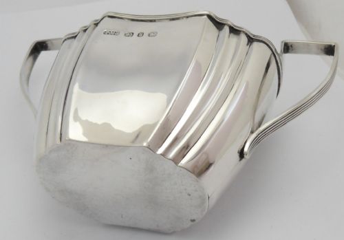 VICTORIAN FLUTED SILVER SUGAR BOWL BIRMINGHAM 1876 - ADDITIONAL PHOTO 5