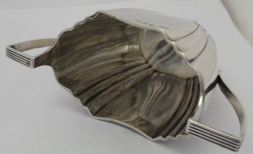 VICTORIAN FLUTED SILVER SUGAR BOWL BIRMINGHAM 1876 - ADDITIONAL PHOTO 6