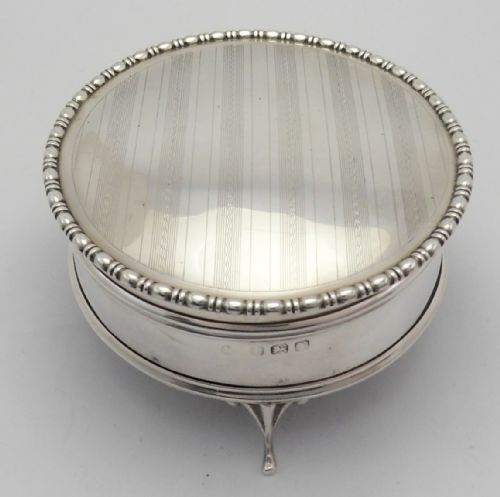 STUNNING SILVER TRINKET BOX BIRMINGHAM 1923 - ADDITIONAL PHOTO 1