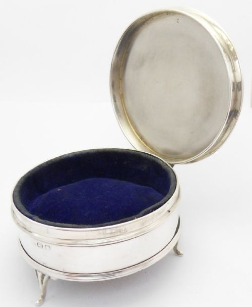 STUNNING SILVER TRINKET BOX BIRMINGHAM 1923 - ADDITIONAL PHOTO 2