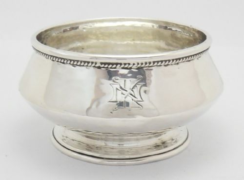 stunning arts crafts silver bowl birmingham 1919 - CATEGORY: ANTIQUE SILVER - DATED 1920