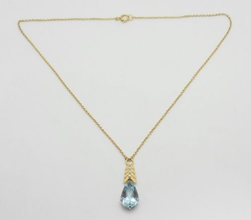 FABULOUS VINTAGE AQUAMARINE PEARL NECKLACE - ADDITIONAL PHOTO 5