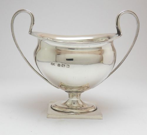 exquisite silver twin handled sugar bowl birmingham 1916 - CATEGORY: ANTIQUE SILVER - DATED 1920