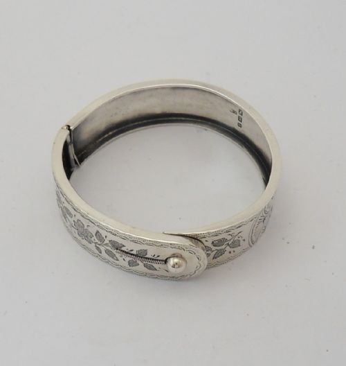 VICTORIAN SILVER AESTHETIC MOVEMENT BANGLE - ADDITIONAL PHOTO 6