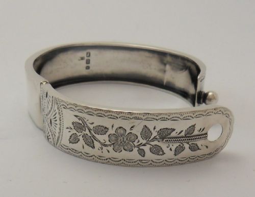 VICTORIAN SILVER AESTHETIC MOVEMENT BANGLE - ADDITIONAL PHOTO 10