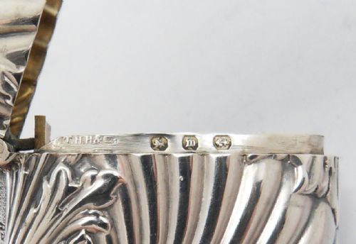 ART NOUVEAU VICTORIAN SILVER VESTA CASE BIRMINGHAM 1896 - ADDITIONAL PHOTO 7
