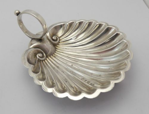 victorian silver shell design dish birmingham 1895 - CATEGORY: ANTIQUE SILVER - DATED VICTORIAN