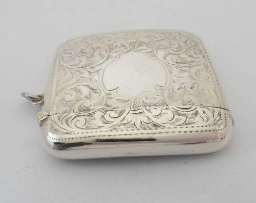 LARGE EDWARDIAN SILVER VESTA CASE BIRMINGHAM 1903 - ADDITIONAL PHOTO 2