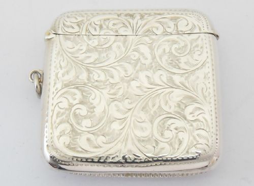 LARGE EDWARDIAN SILVER VESTA CASE BIRMINGHAM 1903 - ADDITIONAL PHOTO 4