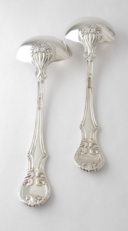 FINE PAIR OF EARLY VICTORIAN SILVER LADLES LONDON 1841 - ADDITIONAL PHOTO 8