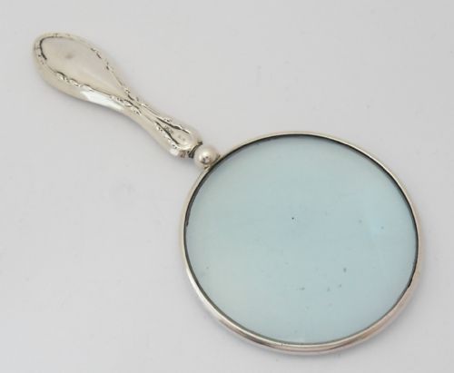 fine silver magnifying glass birmingham 1924 - CATEGORY: ANTIQUE SILVER - DATED 1930