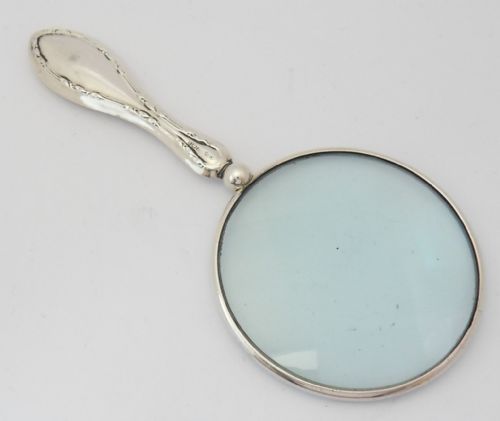 FINE SILVER MAGNIFYING GLASS BIRMINGHAM 1924 - ADDITIONAL PHOTO 4