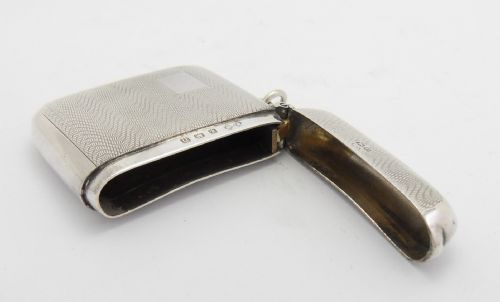 FINE ENGINE TURNED SILVER VESTA CASE BIRMINGHAM 1928 - ADDITIONAL PHOTO 4
