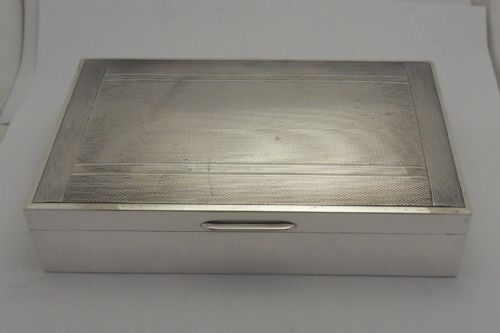 silver cigarette box by mappin webb birmingham 1959 - CATEGORY: ANTIQUE SILVER - DATED 1960