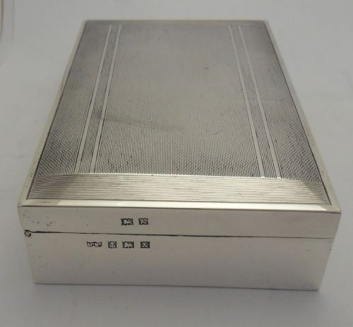 SILVER CIGARETTE BOX BY MAPPIN WEBB BIRMINGHAM 1959 - ADDITIONAL PHOTO 1