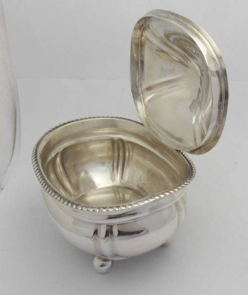 STUNNING SILVER TEA CADDY LONDON 1913 - ADDITIONAL PHOTO 3