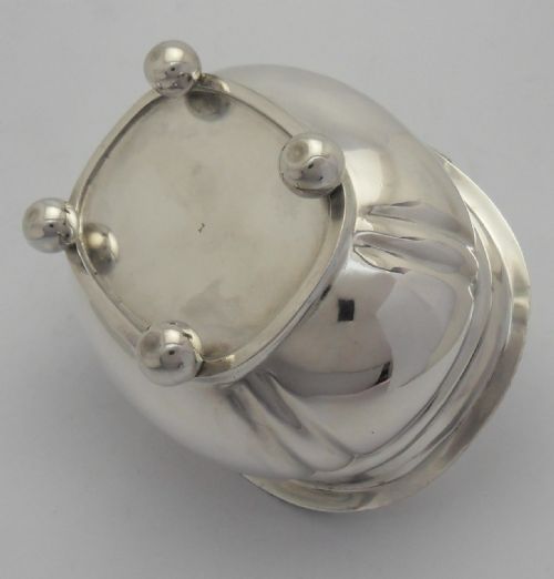 STUNNING SILVER TEA CADDY LONDON 1913 - ADDITIONAL PHOTO 7