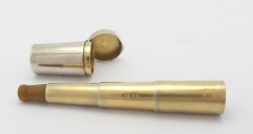 EDWARDIAN CASED SILVER TELESCOPIC CIGARETTE CHEROOT HOLDER - ADDITIONAL PHOTO 3