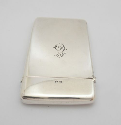 FINE SILVER CARD CASE BIRMINGHAM 1919 - ADDITIONAL PHOTO 5