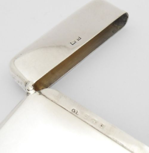 FINE SILVER CARD CASE BIRMINGHAM 1919 - ADDITIONAL PHOTO 6