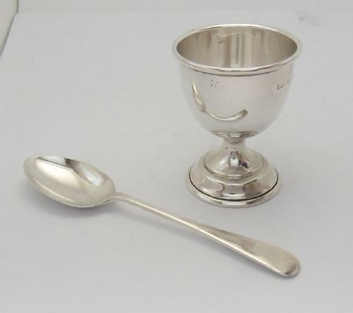 CASED SILVER EGG CUP SPOON BIRMINGHAM 1963 - ADDITIONAL PHOTO 3
